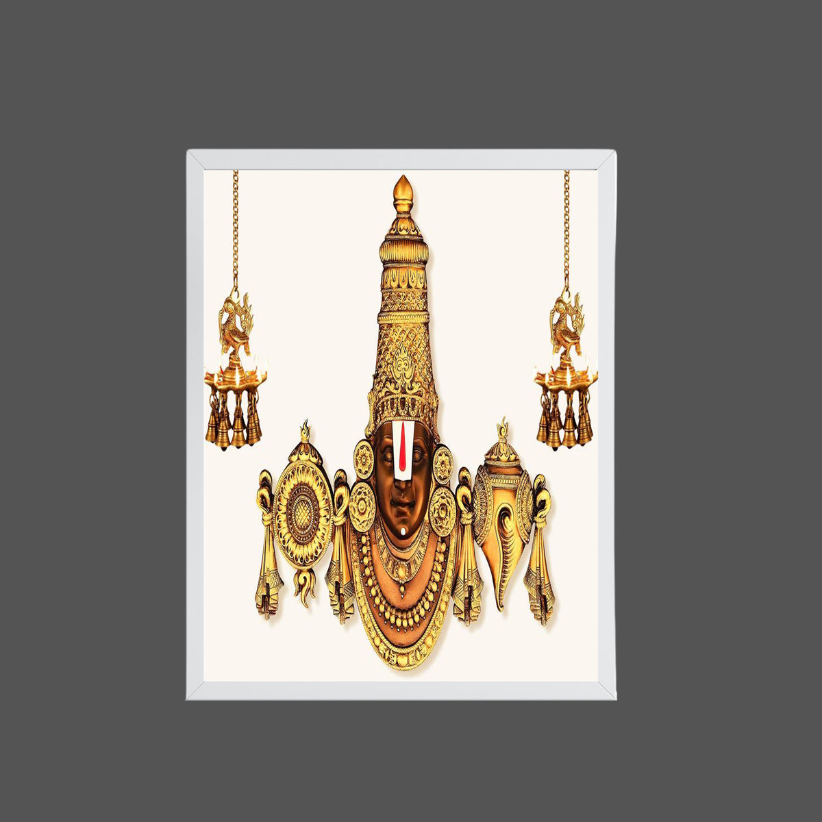 Lord Venkateshwara Swamy Wall Art -  Venkateshwaraswamy Hindu God Photo Frame