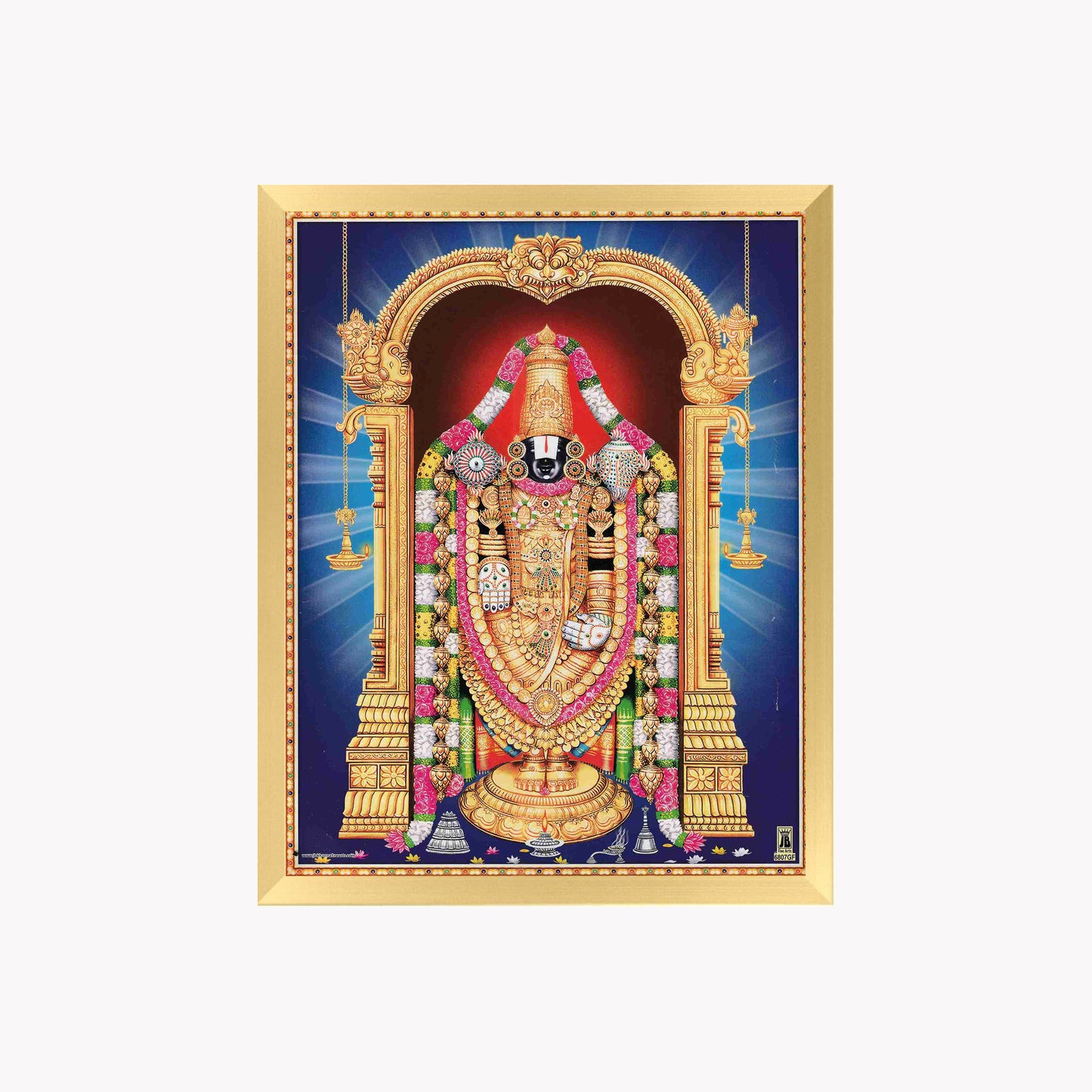 Lord Thirupathi Balaji Wall Art – Lord Venkateshwara Swamy Hindu God Photo Frame