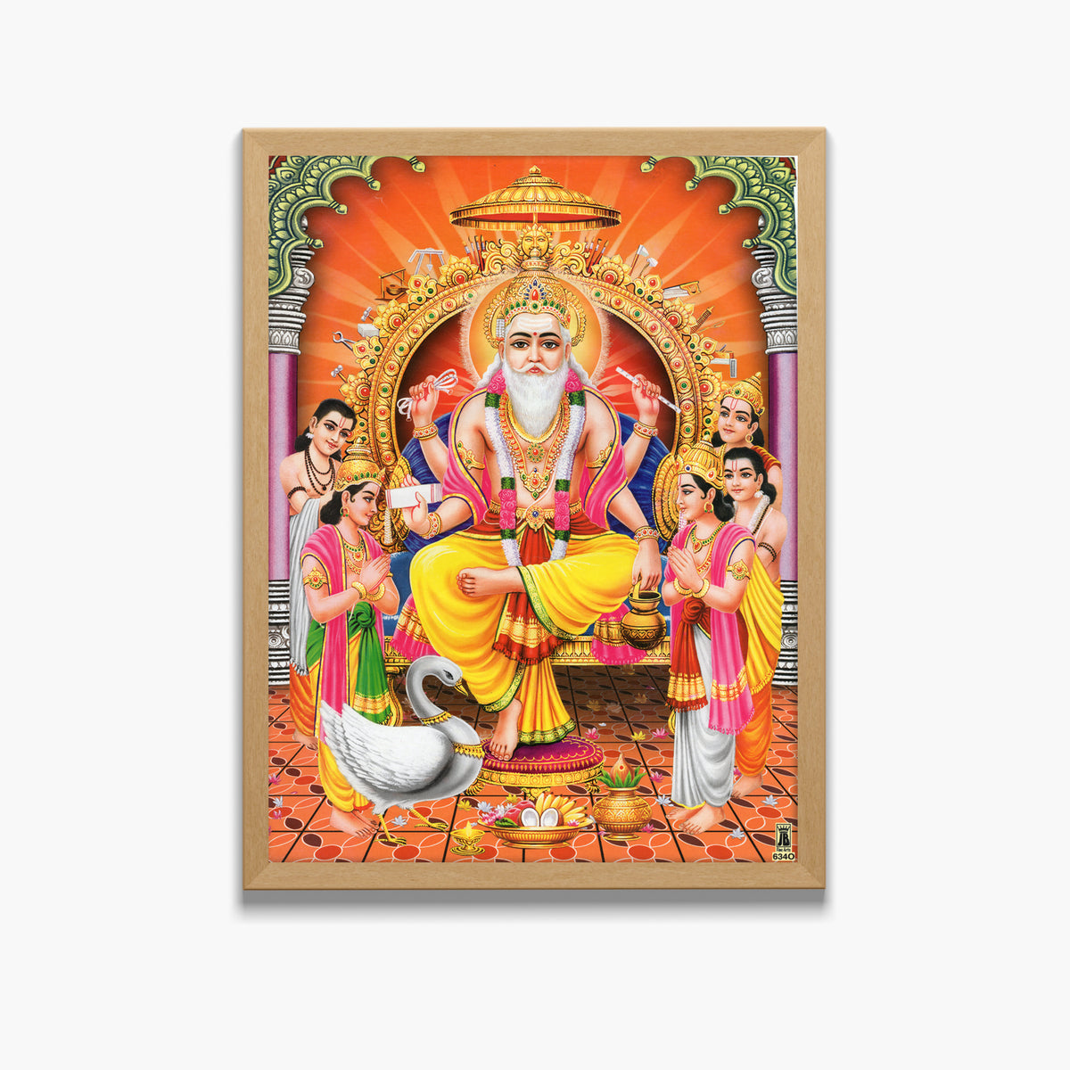 Lord vishwakarma wall art- God vishwakarma photo frame