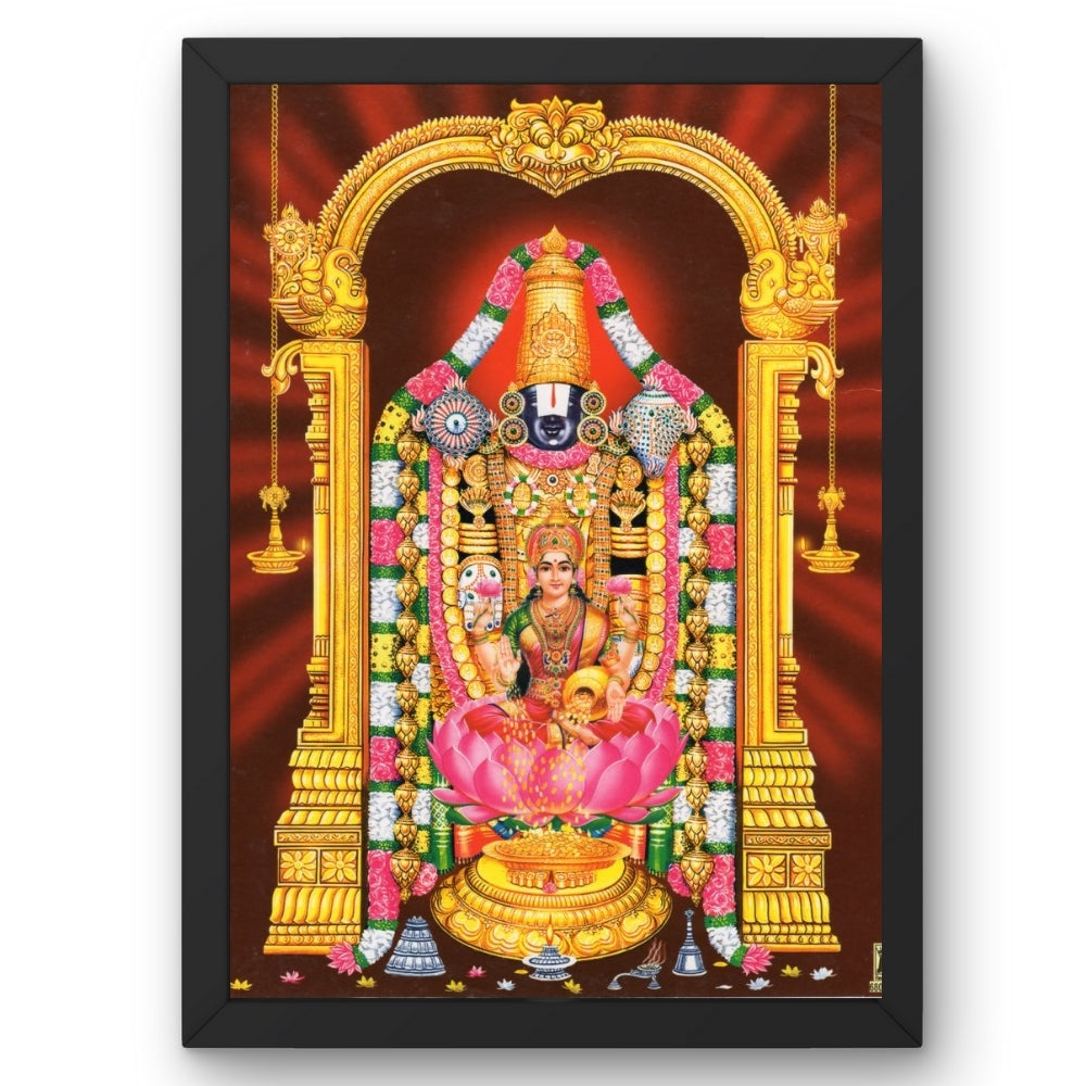 Lord venkateshwara wall art- venkateshwara with goddess laxmi photo frame