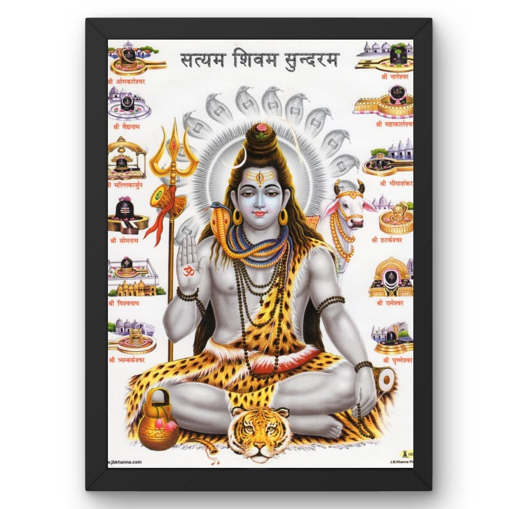 Lord shiva wall art-=shiva with jyothirlinga photo frame