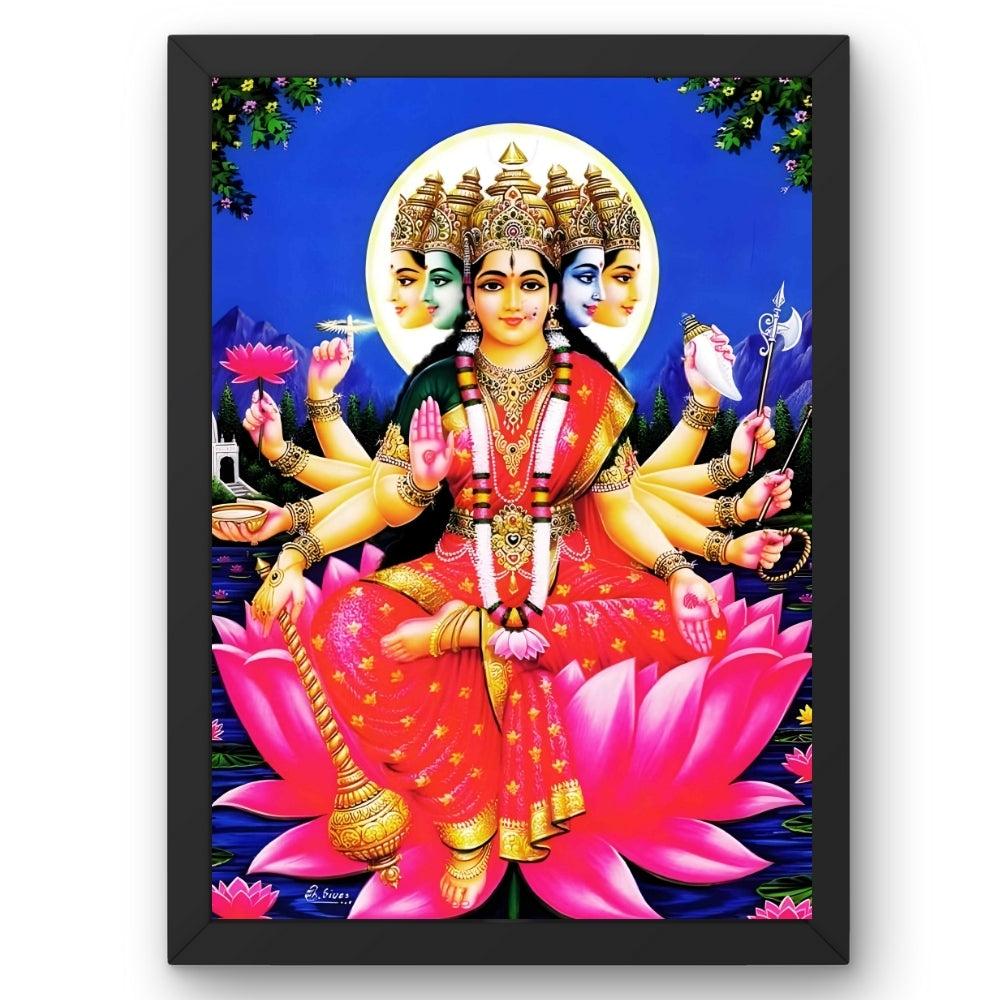 Goddess Gayatri Matha wall art- Maa Gayatri photo frame