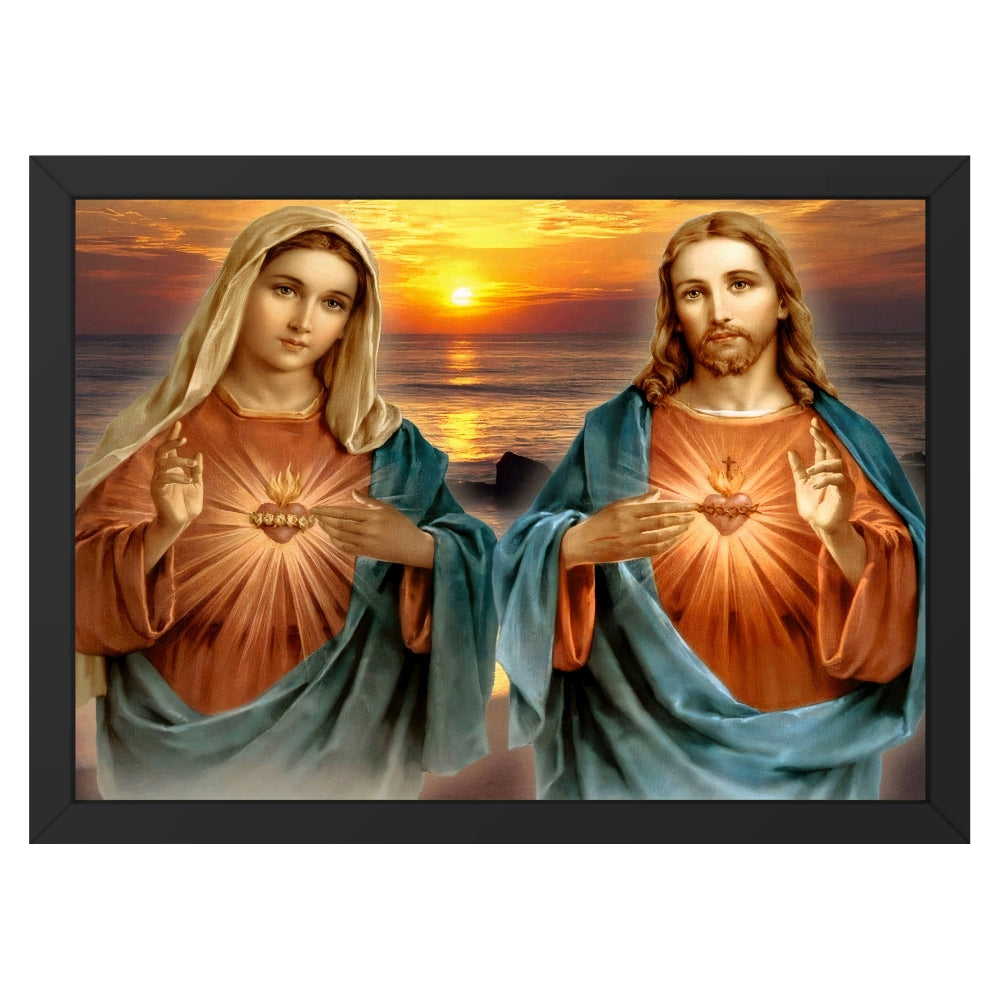 Jesus Christ And  Mary Wall Art - Jesus Christ And  Mary Photo Frame