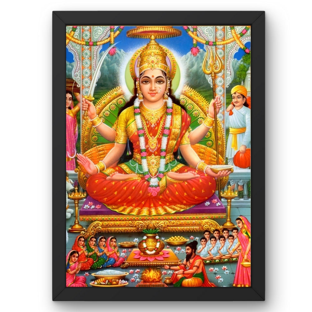 Maa Laxmi Devi Wall Art - Laxmi Devi Hindu God Photo Frame