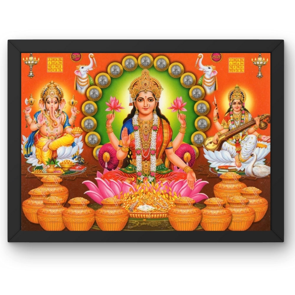 Lord Ganpathi wall art- LAXMI GANPATHI PHOTO FRAME