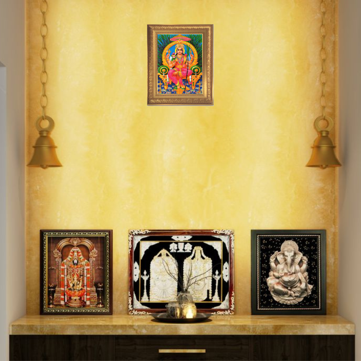 Premium Sri Lalitha Tripura Sundari Wall Art – Goddess Lalitha Devi Hindu God Photo Frame