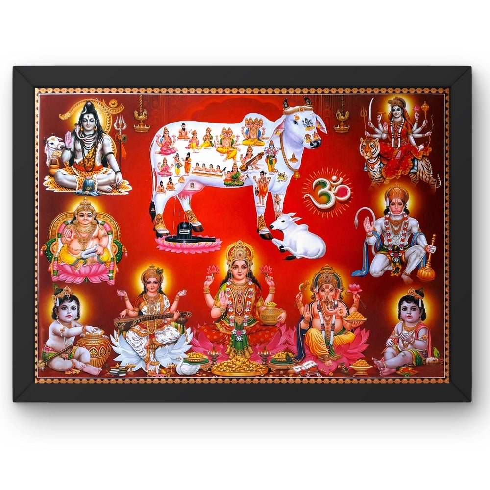 Hindu Gods and Goddesses Divine Wall Art – Traditional Sanatan Devotional Photo