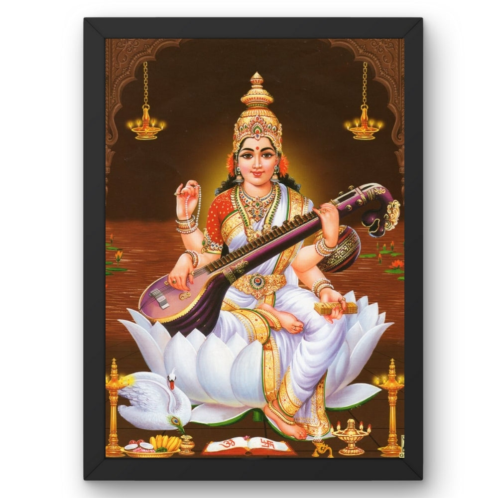 Lord Saraswathi wall art- God Sarswathi photo frame