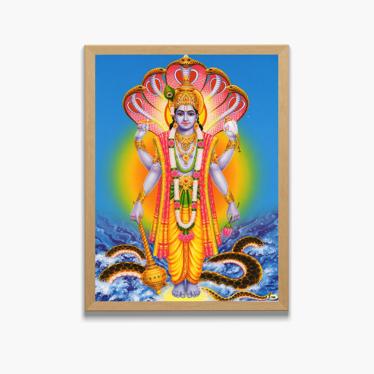Lord Vishnu wall art- God Vishnu photo frame