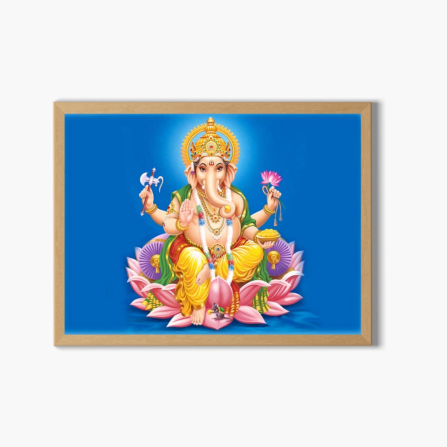 Lord Ganesh Wall Art - Lord Ganesh Hindu God Photo Frame