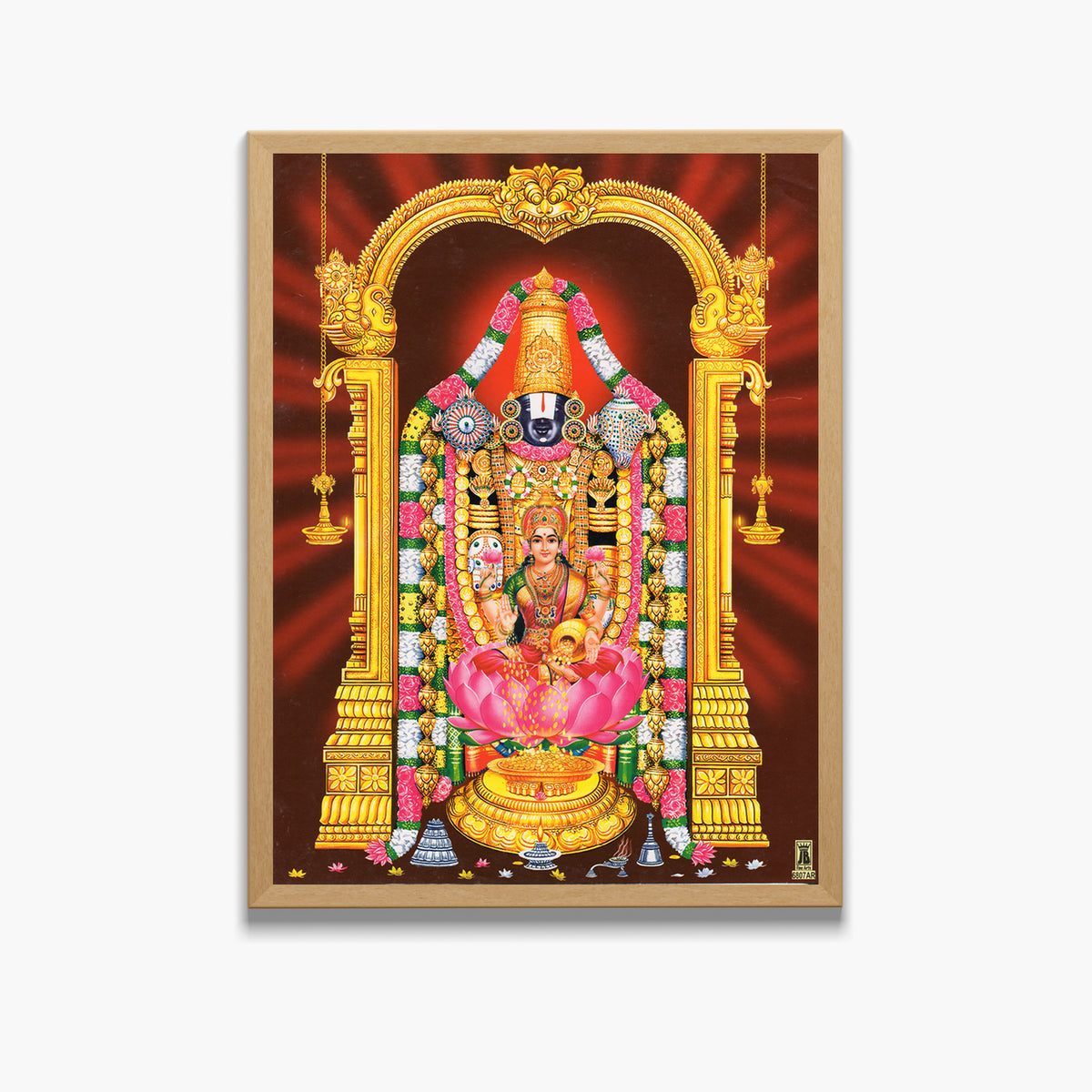 Lord venkateshwara wall art- venkateshwara with goddess laxmi photo frame