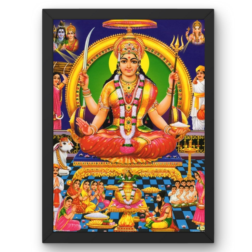 Goddess Santhoshi matha wall art- Maa santhoshi photo frame