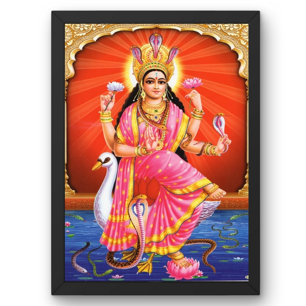 Manasa Devi Wall Art – Goddess Manasa Hindu Serpent Goddess Photo Frame