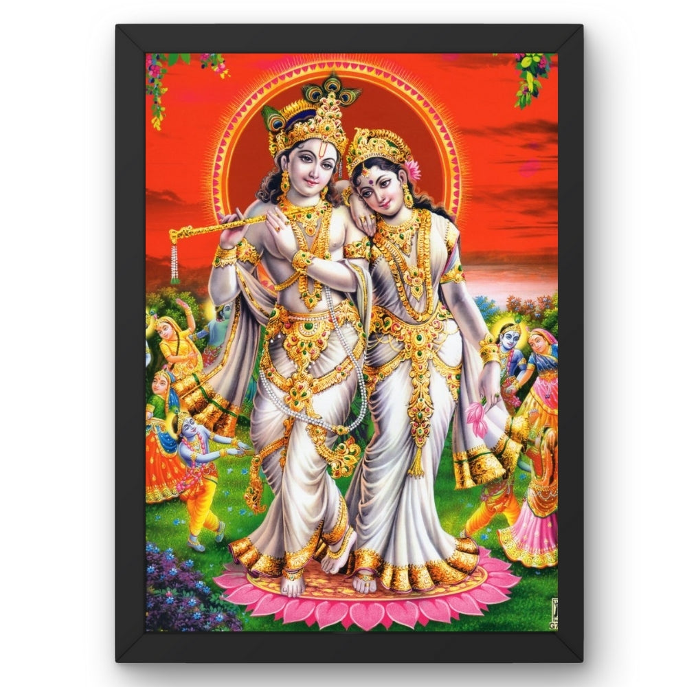 Lord Radha Krishna Wall art- Radha krishna photo frame