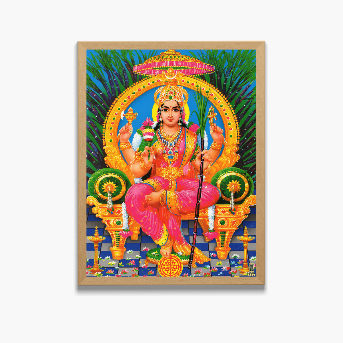 Goddess Mariamman Wall Art – Sri Mariamman Hindu Goddess Photo Frame