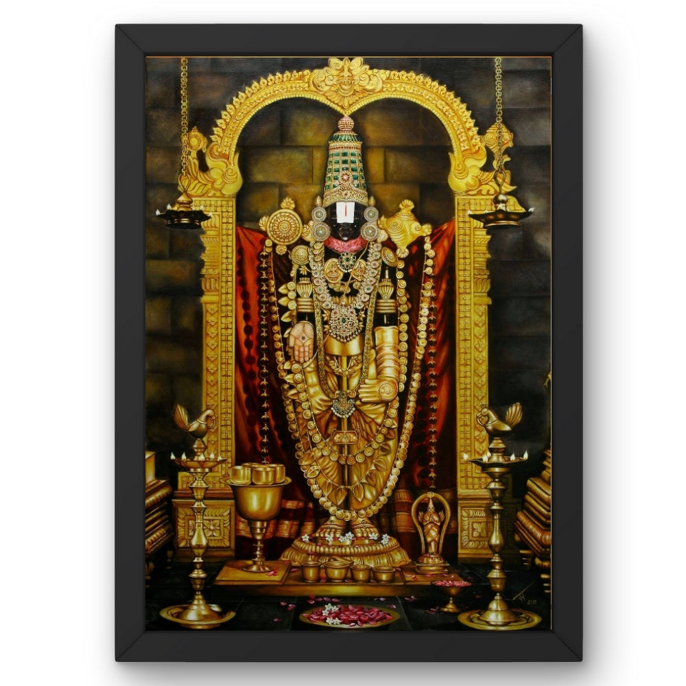 Tirupati Balaji Wall Art – Lord Venkateswara Hindu God Photo Frame
