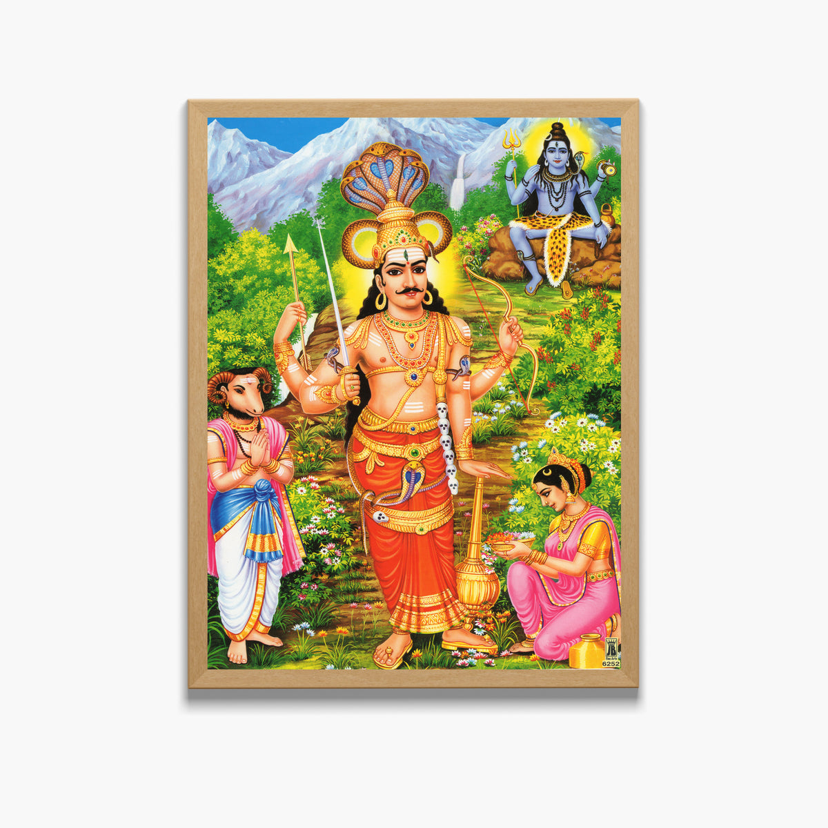 Lord Veerabadra swamy wall art-God Veerabadra swamy photo frame