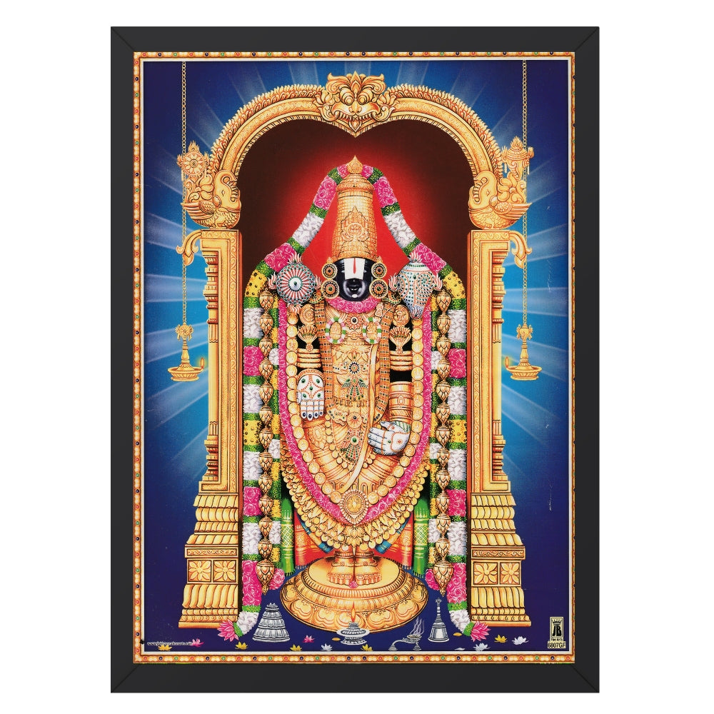 Lord Thirupathi Balaji Wall Art – Lord Venkateshwara Swamy Hindu God Photo Frame