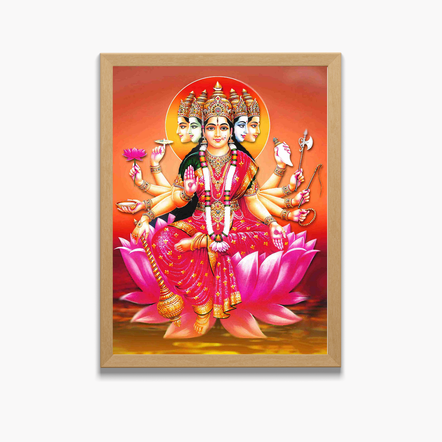 Goddess Gayathri maatha wall art-Maa Gayathri god frame