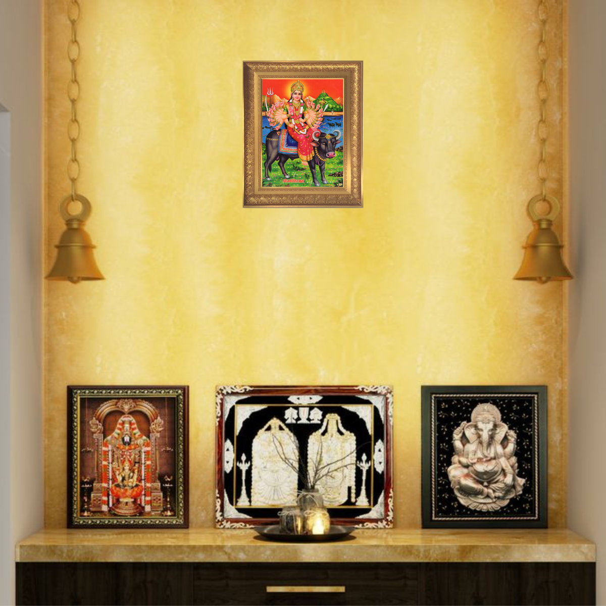 Premium Jaya Vighna Mata Wall Art – Goddess Jaya Vighna Mata Hindu Devotional Photo Frame