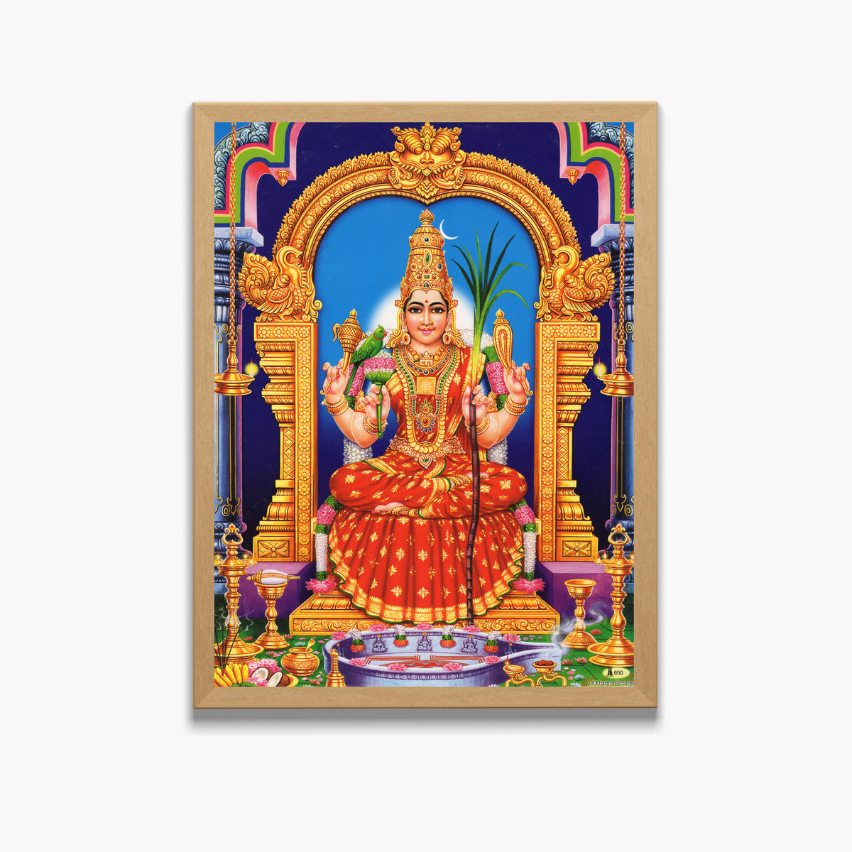 Goddess Mariamman Wall Art – Sri Mariamman Hindu Goddess Photo Frame