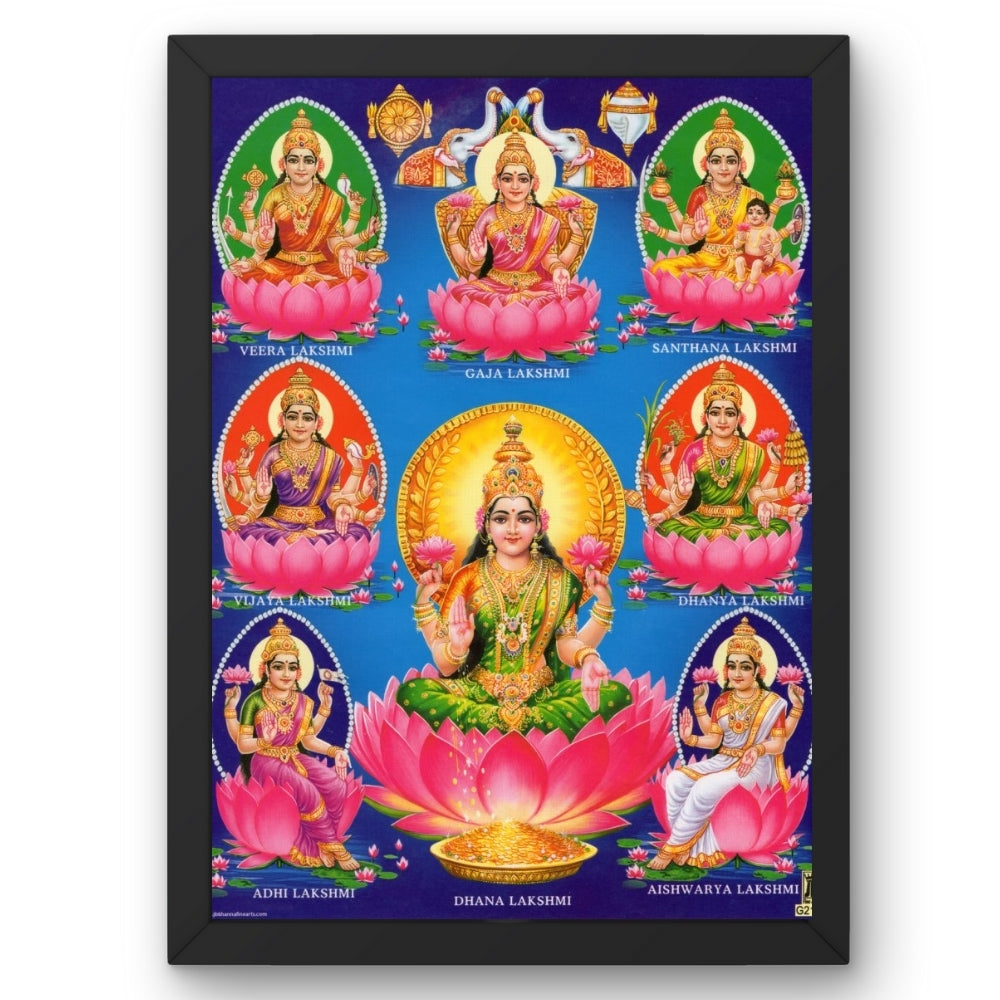 Goddess Ashtalaxmi wall art- Ashtalaxmi photo frame