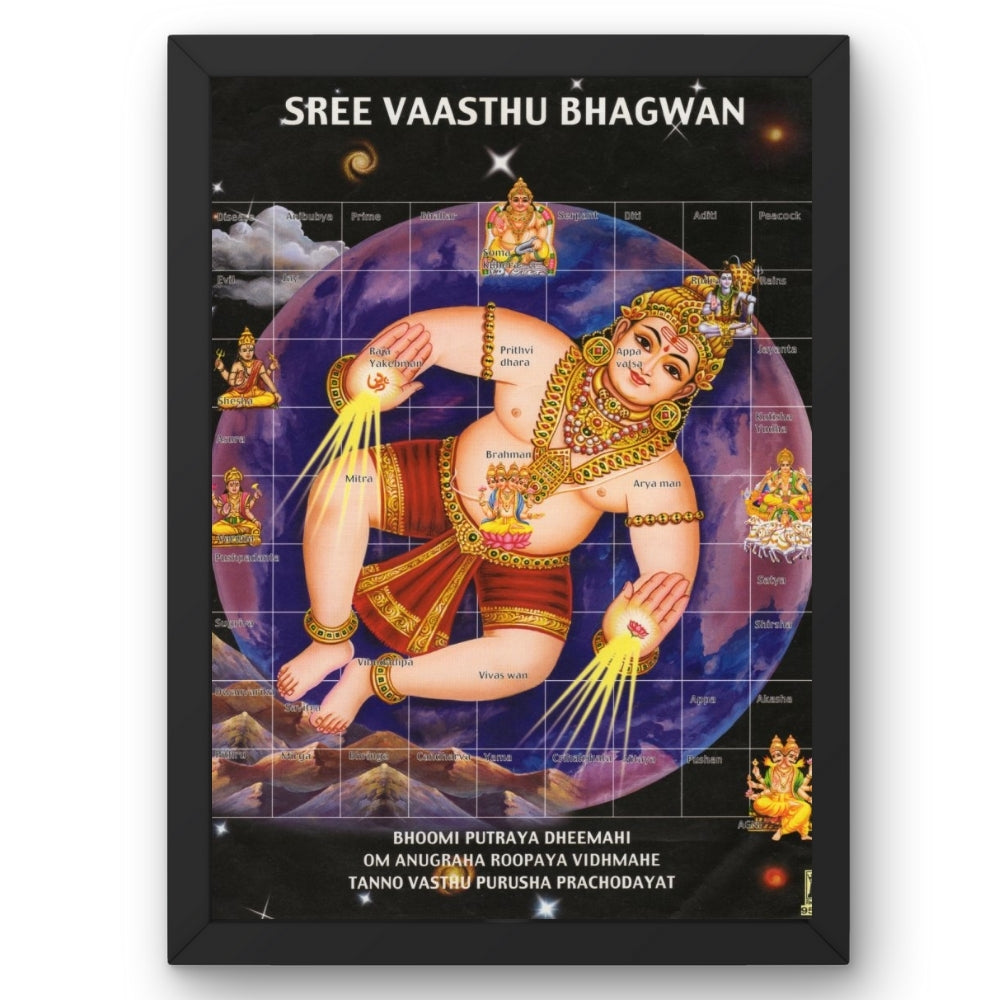 Sree Vastu Bhagwan wall art- God Vastu bagwan photo frame