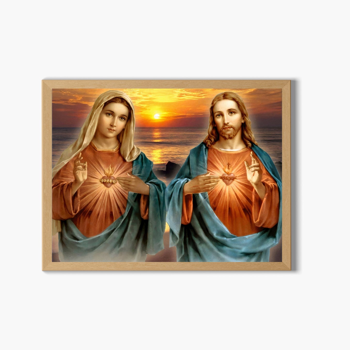 Jesus Christ And  Mary Wall Art - Jesus Christ And  Mary Photo Frame