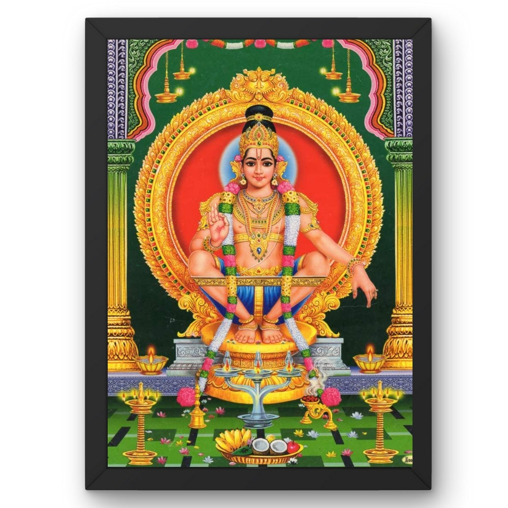 Lord AyyappaSwamy Wall Art - Ayyappa Swamy Hindu God Photo Frame