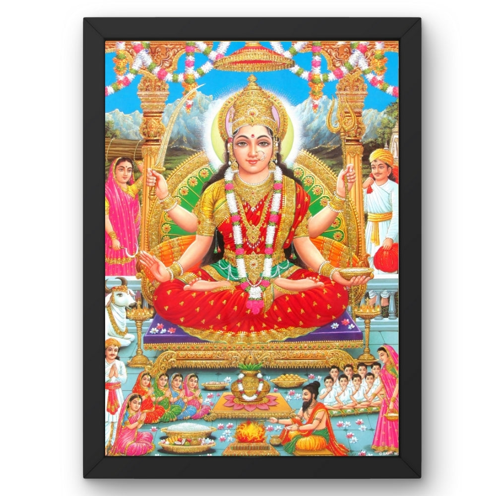 Maa Laxmi Devi Wall Art - Laxmi Devi HIndu God Photo Frame
