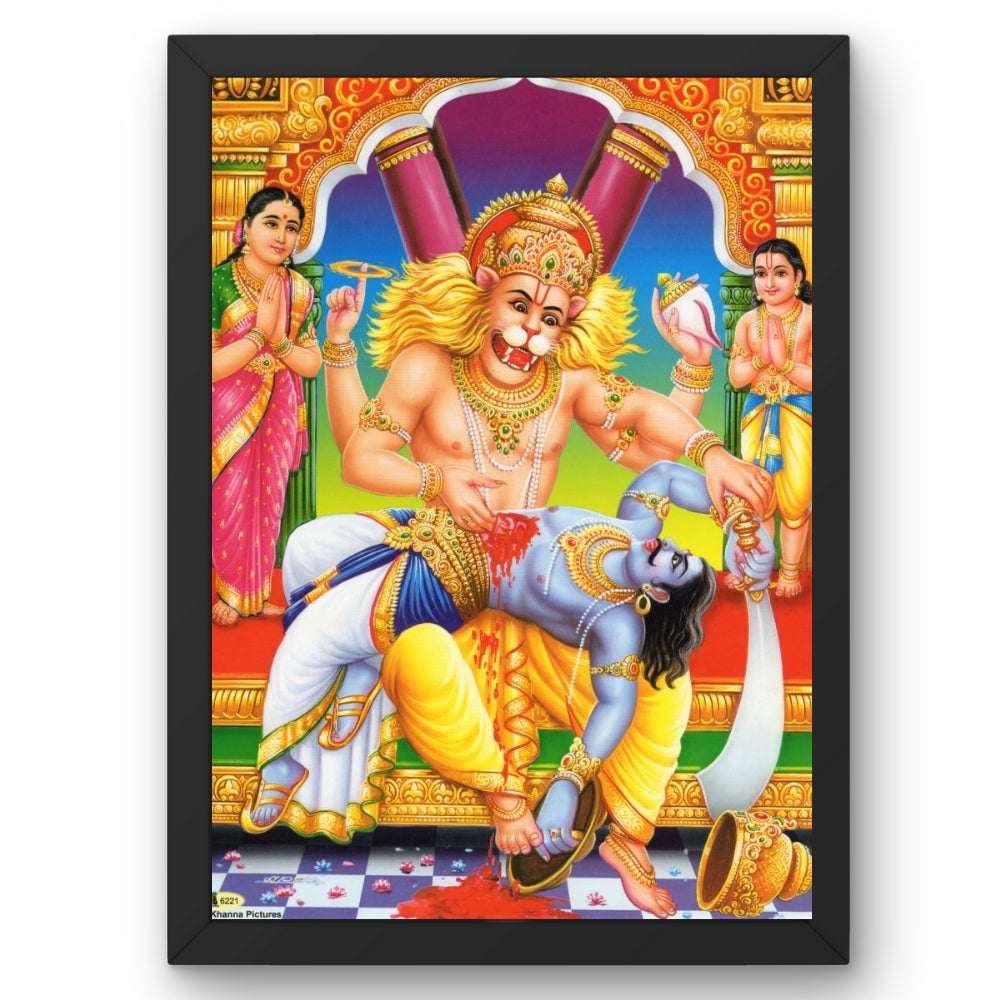 Lord Narsiha swamy wall art- God Laxmi Narasiha photo frame