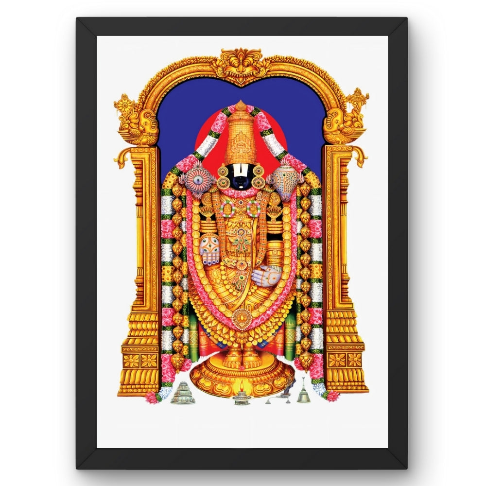 Lord Venkateshwara Wall Art - Venkateshwaraswamy Hindu God Photo Frame