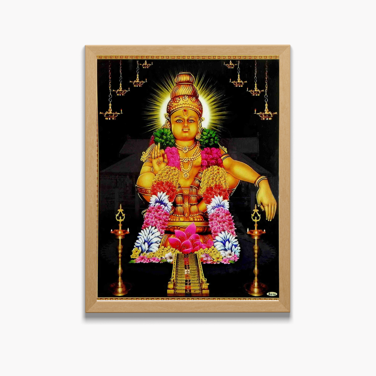 Lord Ayyappa Wall Art – Ayyappa  Hindu God Photo Frame