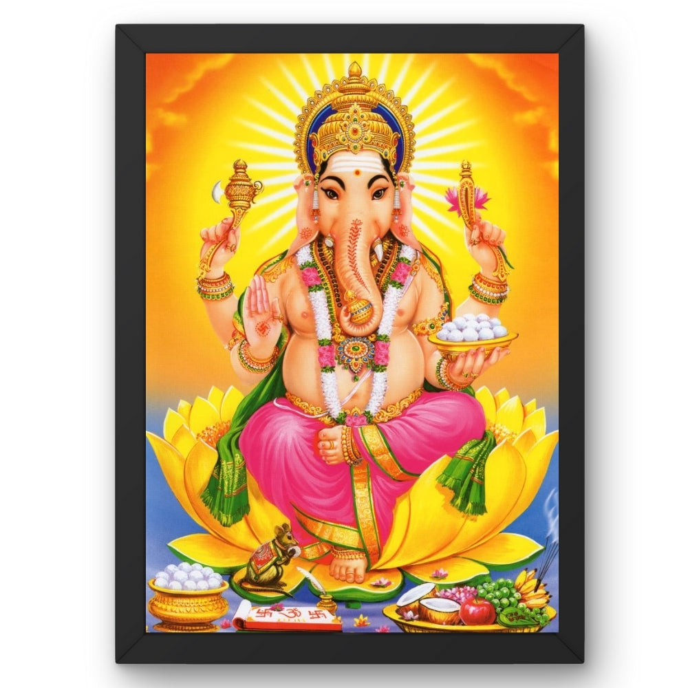 Lord Ganesh Wall Art - Ganesh Hindu God Photo Frame