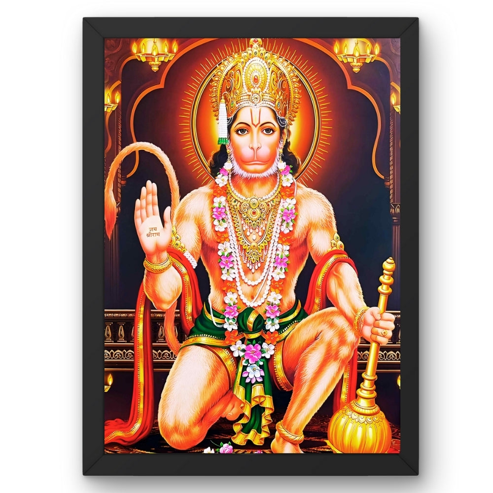 Lord Hanuman Wall Art - Hanuman Hindu God Photo Frame