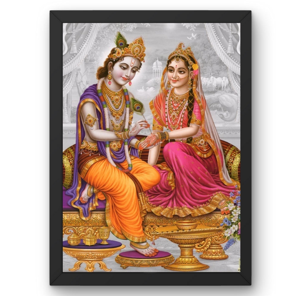 Lord Radha Krishna wall art- Radha krishna photo frame