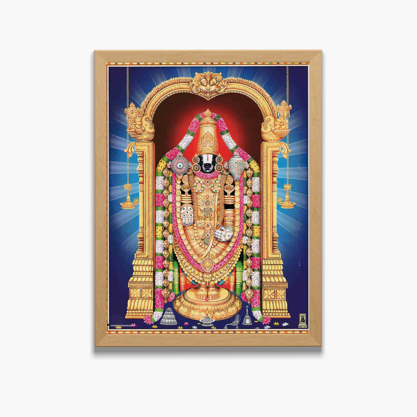 Lord Thirupathi Balaji Wall Art – Lord Venkateshwara Swamy Hindu God Photo Frame