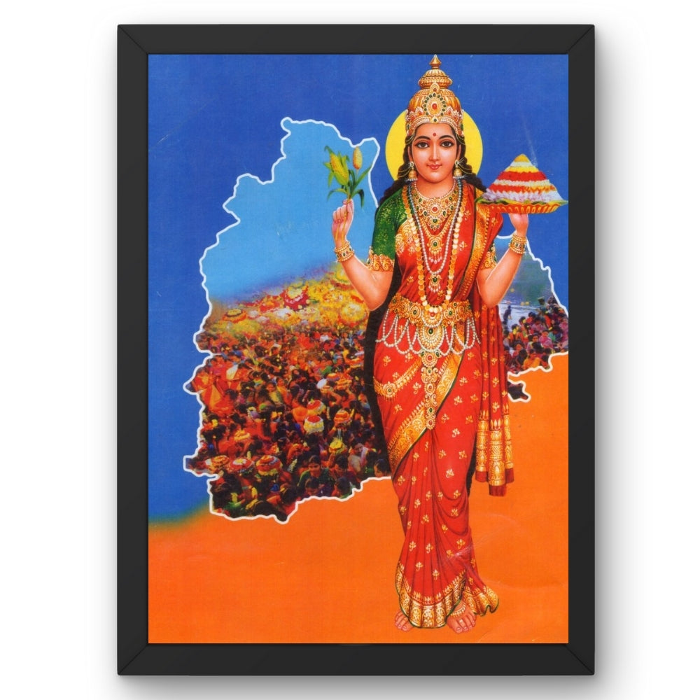 Telangana Talli Wall Art – Telangana Mother Goddess Traditional Photo Frame
