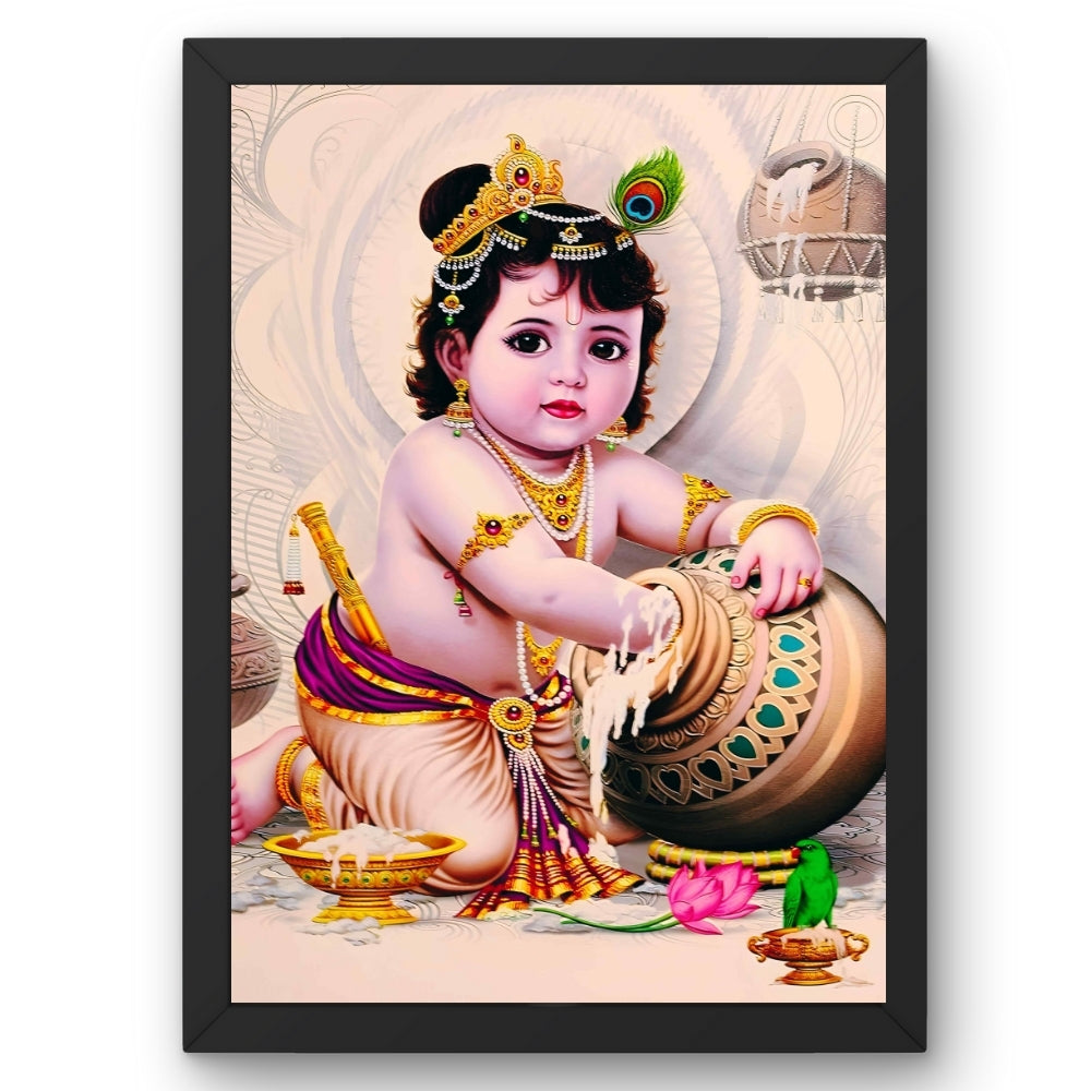 Lord Little krishna wall art- Sri krishna god photo frame