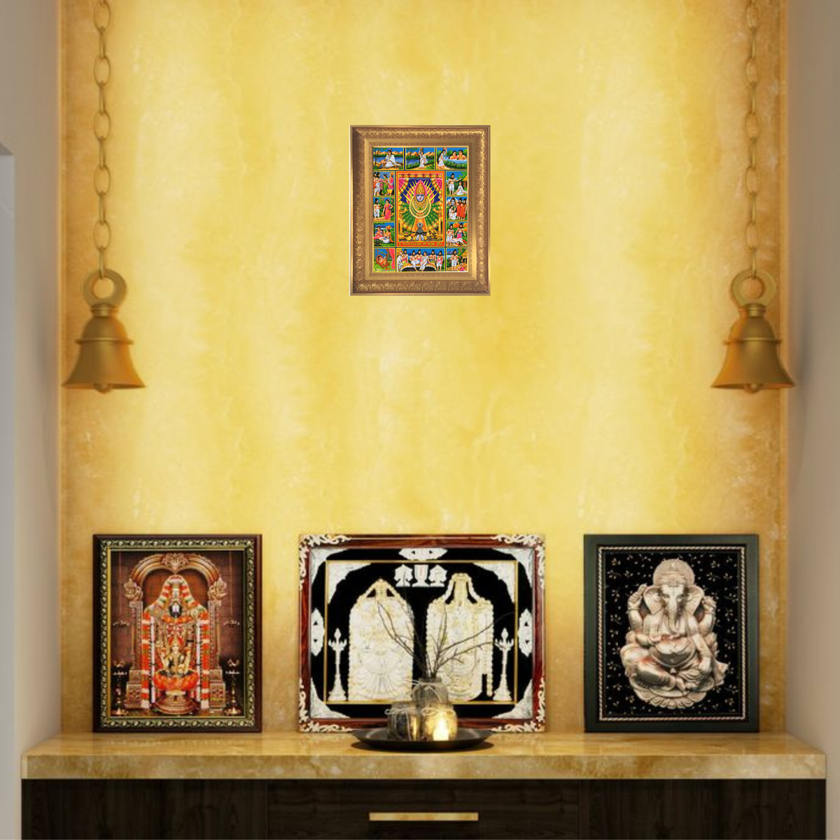 Premium Sri Renuka Yellamma Devi Wall Art – Renuka Devi Charitre Hindu Goddess Photo Frame