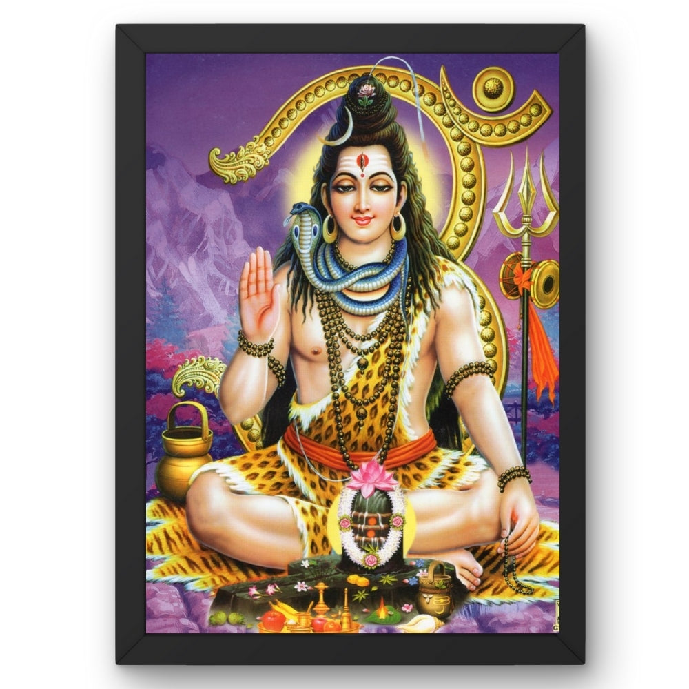 Lord shiva wall art- God shiva with Lingam phorto frame