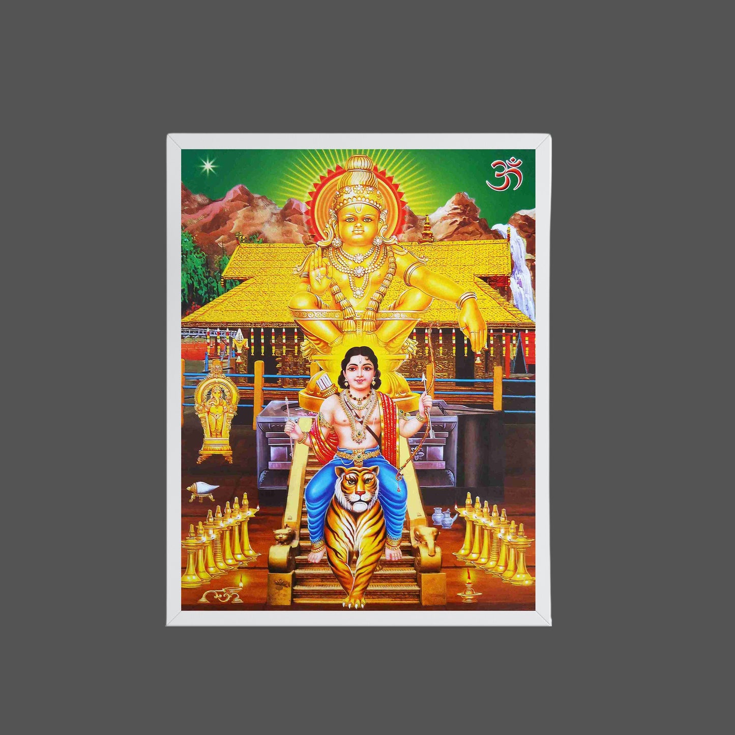 Lord Ayyappa Swamy wall arts - Ayyapaswamy hindu God Photo Frames