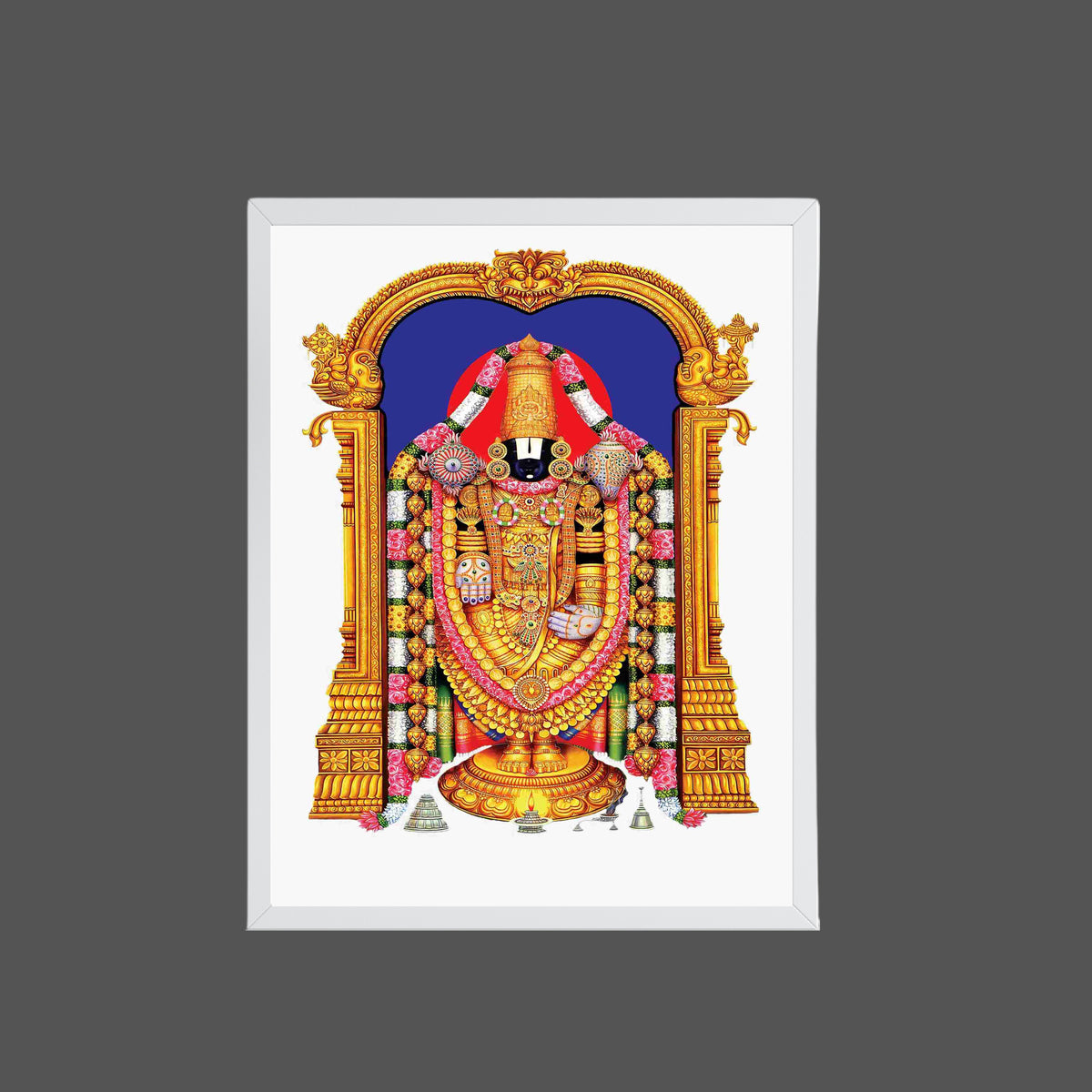 Lord Venkateshwara Wall Art - Venkateshwaraswamy Hindu God Photo Frame