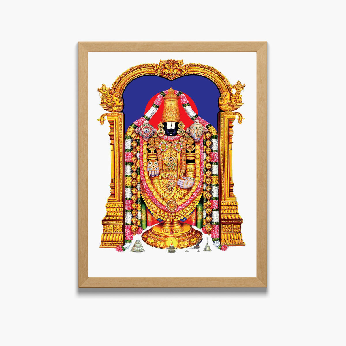 Lord Venkateshwara Wall Art - Venkateshwaraswamy Hindu God Photo Frame