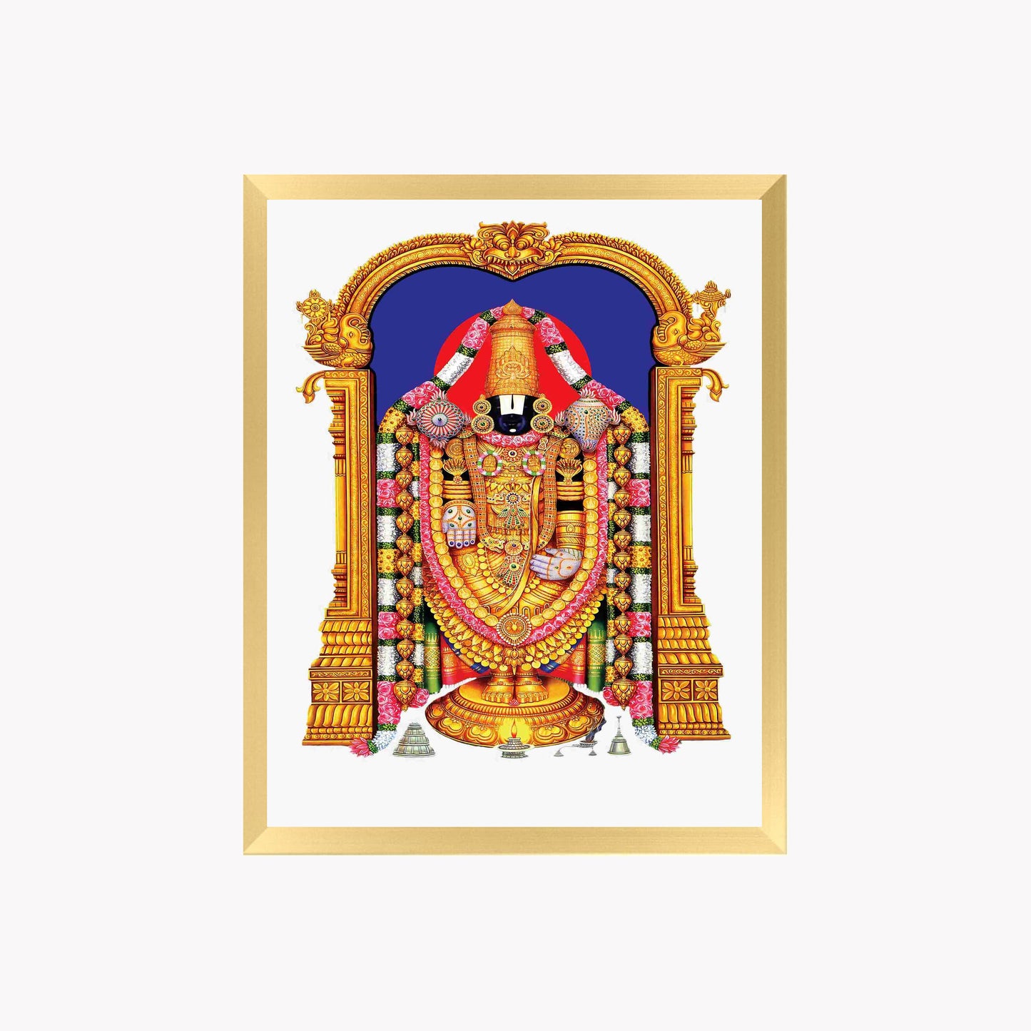 Lord Venkateshwara Wall Art - Venkateshwaraswamy Hindu God Photo Frame