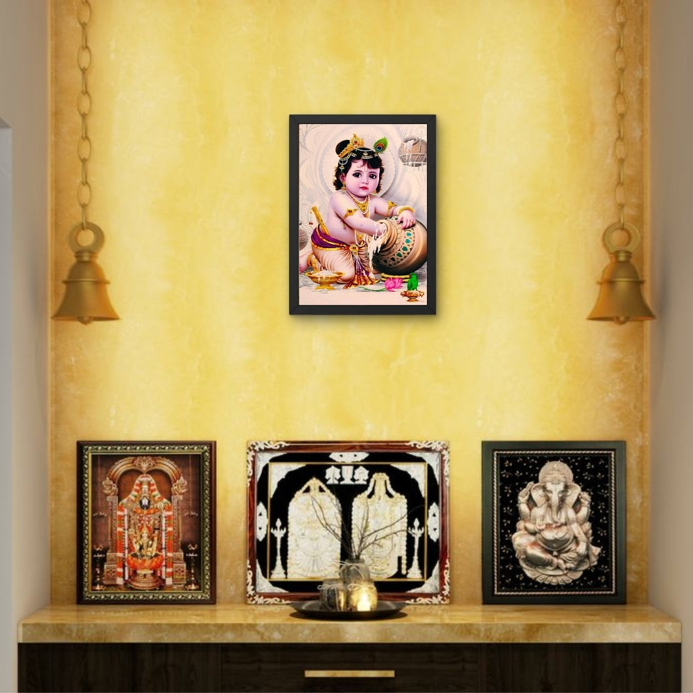 Lord Little krishna wall art- Sri krishna god photo frame
