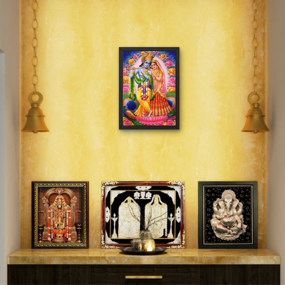 Lord Radha krishna wall art- God Radha krishna photo frame