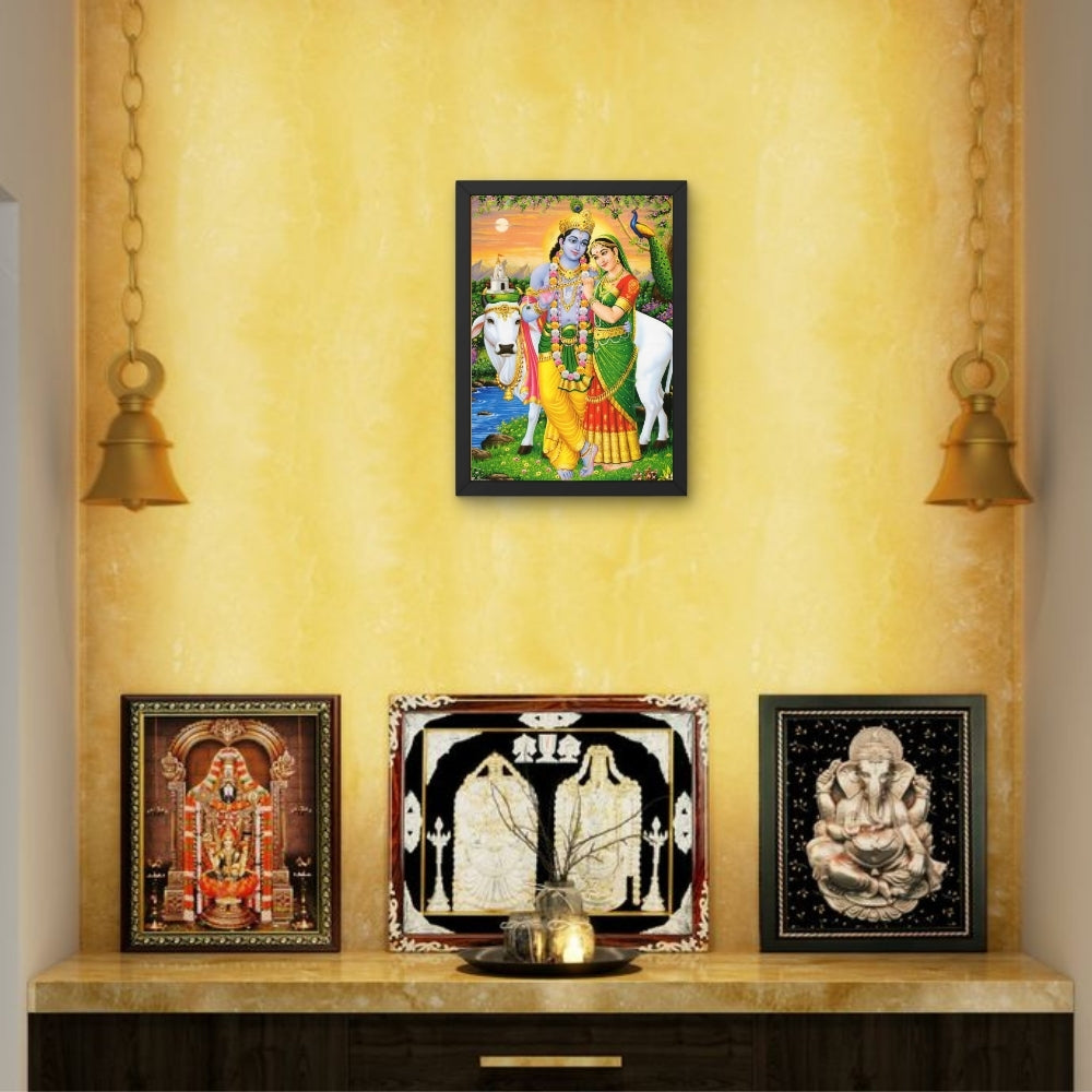 Lord RadhaKrishna Wall Art - RadhaKrishna Hindu God Photo Frame