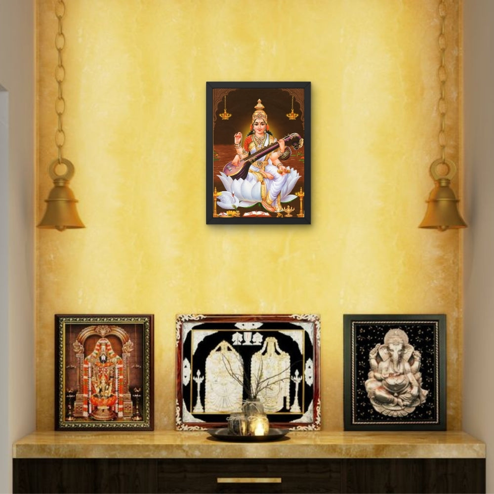 Lord Saraswathi wall art- God Sarswathi photo frame
