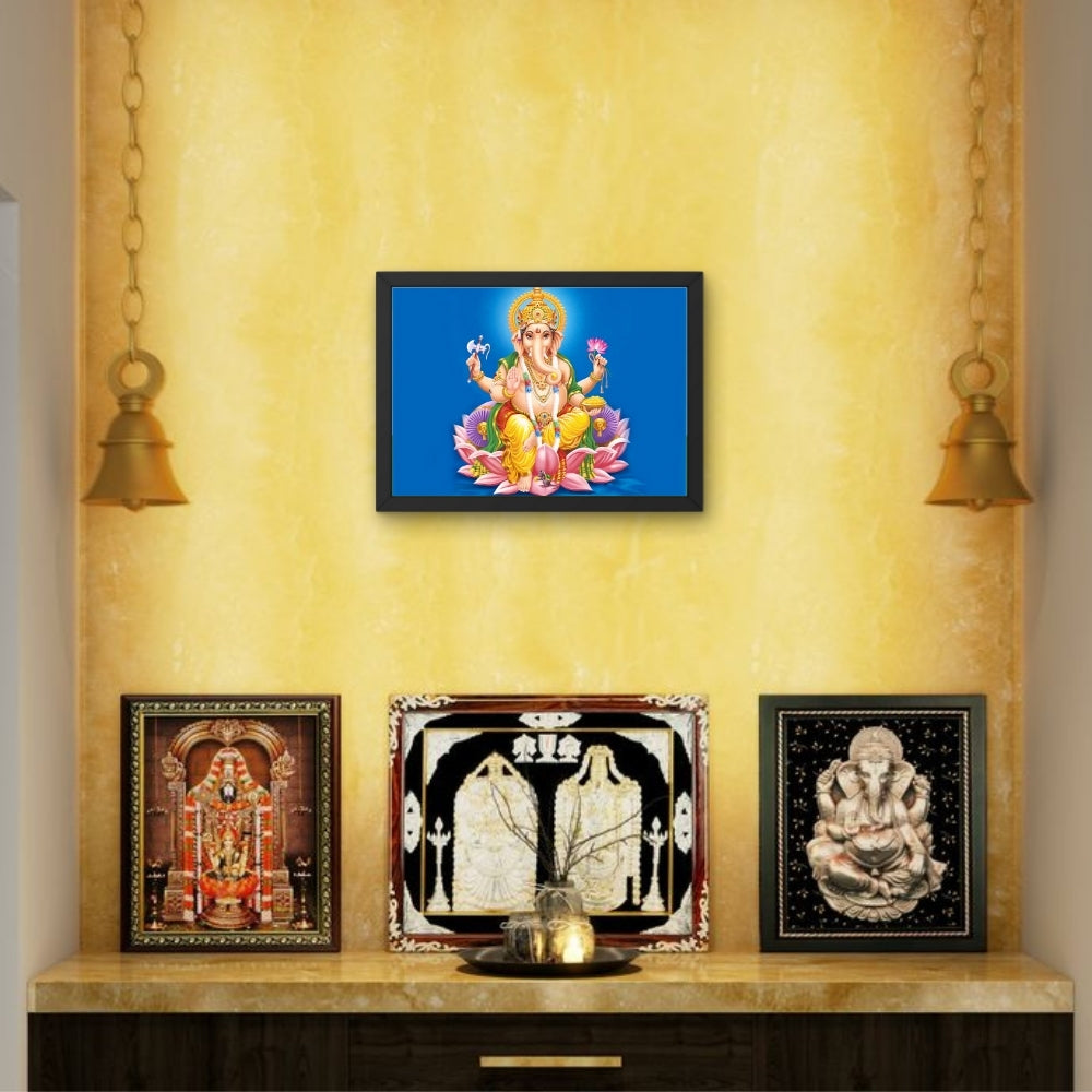 Lord Ganesh Wall Art - Lord Ganesh Hindu God Photo Frame